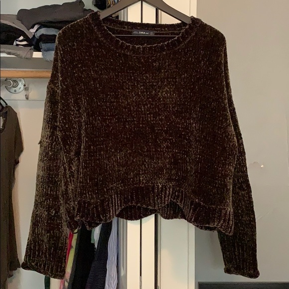Zara Sweaters - Zara chenille crop sweater